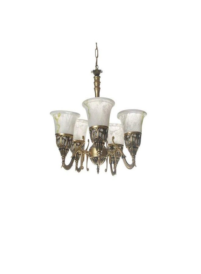 Whiteray Antique Wall Hanging Lamps and Chandeliers (Golden Antique, 5 Lamp Chandelier) - Image 2